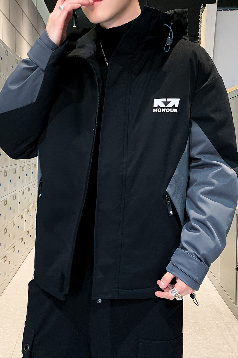 A438-2166-P1552025秋冬现货宽松连帽上衣外套白鸭绒休闲羽绒服,男装羽绒服,电商A438