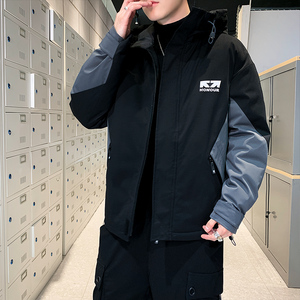 A438-2166-P155  秋季新款店主风宽松连帽上衣外套休闲青年羽绒服图片