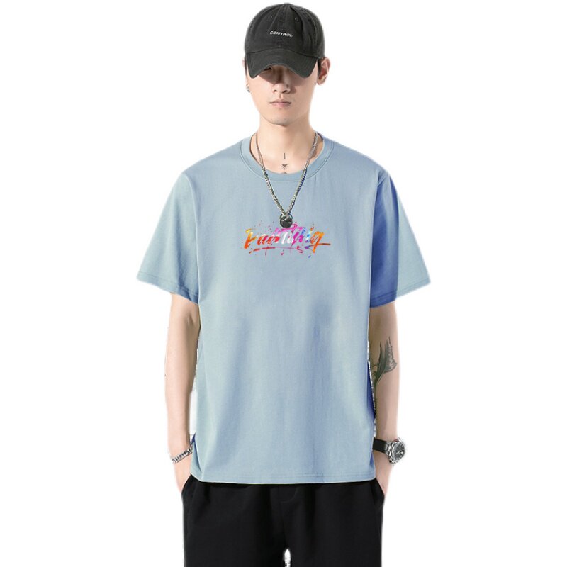 2025夏季短袖T恤韩版新款男装潮牌潮流半袖体恤insA438-T206-P25,男装T恤,电商A438