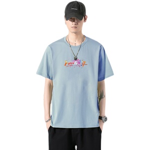 2025夏季短袖T恤韩版新款男装潮牌潮流半袖体恤ins A438-T206-P25图片