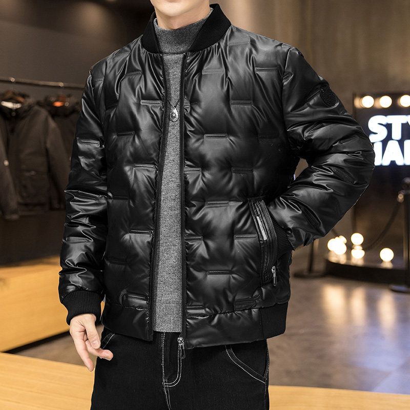 冬季新款90%白鸭绒潮牌羽绒服男士潮流亮面外套A438-2720，男装羽绒服，电商A438