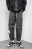 机能工装裤子男士春秋潮流潮牌ins宽松束脚休闲裤A438-2215-P50，男装工装外套，电商A438