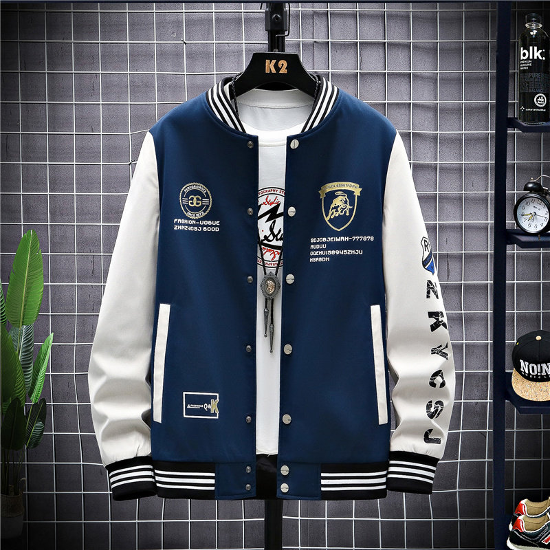 A438-2108-P60潮牌圆领时尚棒球服大牛印花PHNDAS夹克休闲外套男,男装夹克,电商A438