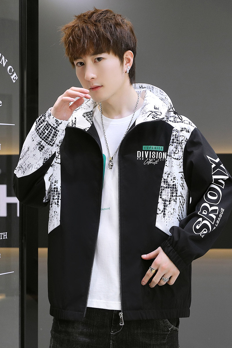 潮牌炸街2025新款春秋季夹克外套男衣服青少年潮流A438-606-P70,男装夹克,电商A438