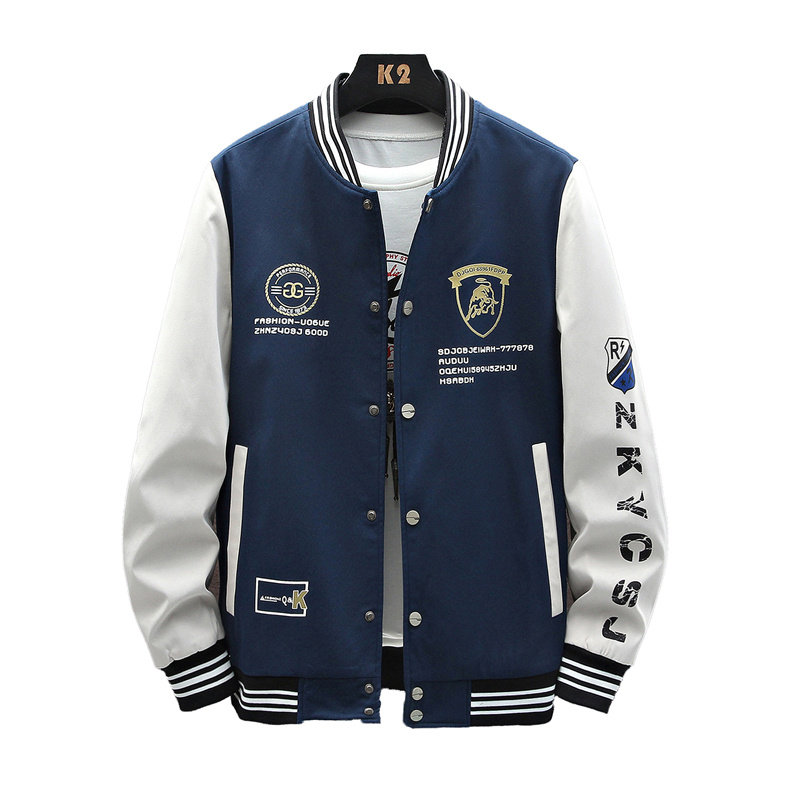 A438-2108-P60潮牌圆领时尚棒球服大牛印花PHNDAS夹克休闲外套男,男装夹克,电商A438