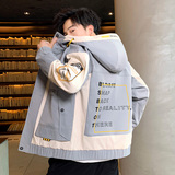 有现货2021春季新款男士潮流插色百搭连帽夹克外套A438-505-P65，男装夹克，电商A438