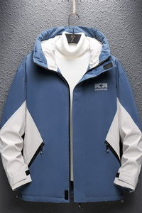 L-8XL超大码80%白鸭绒羽绒服男冬装连帽宽松外套 A438-2166图片