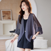 宝诗黎蝙蝠袖 女装 慵懒镂空防晒外套2025夏季 韩系气质宽松休闲大码