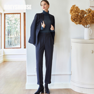 裤 子OL直筒裤 子女2025秋装 职业裤 05664 新款 罗衣精纺羊毛毛呢西装