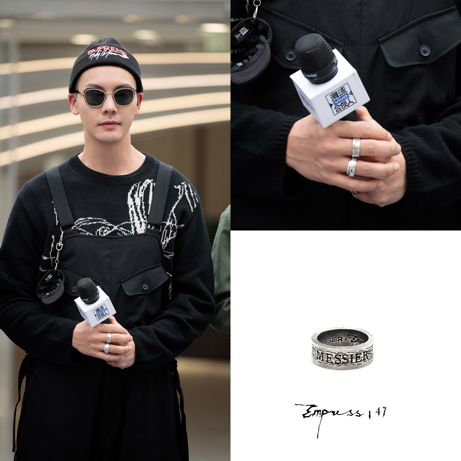 messier x empress47联名设计款【陈伟霆同款】圆形戒指男女925银