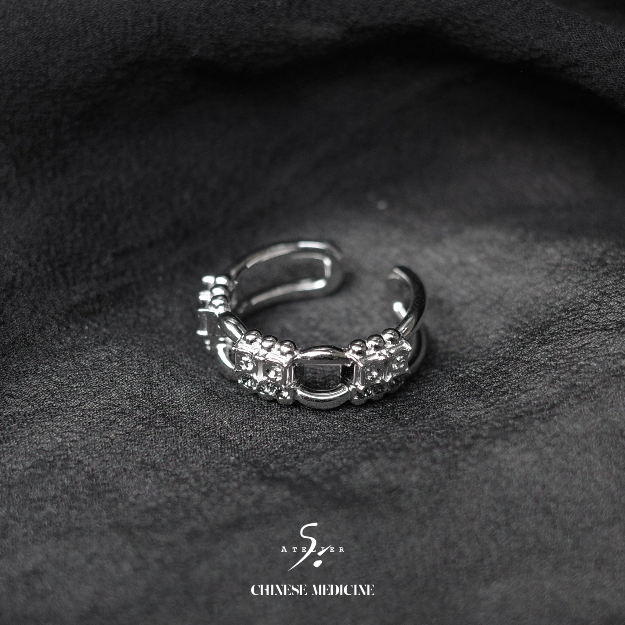 atelierso 克拉拼钻戒指 原创设计小众开口戒指气质女