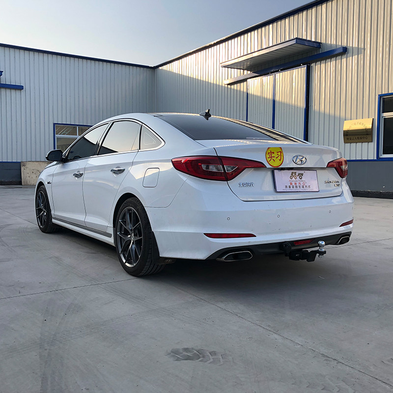 适用于现代索纳塔九代加强插梁拖车方口杠防追尾后保险杠拖挂牵引