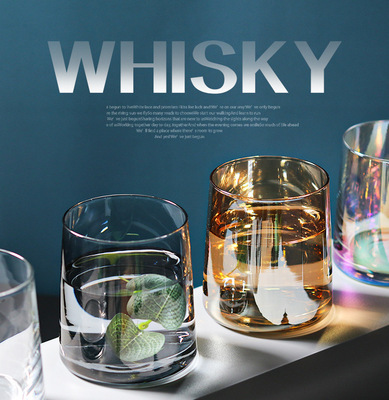 青苹果轻奢玻璃漱口杯套装