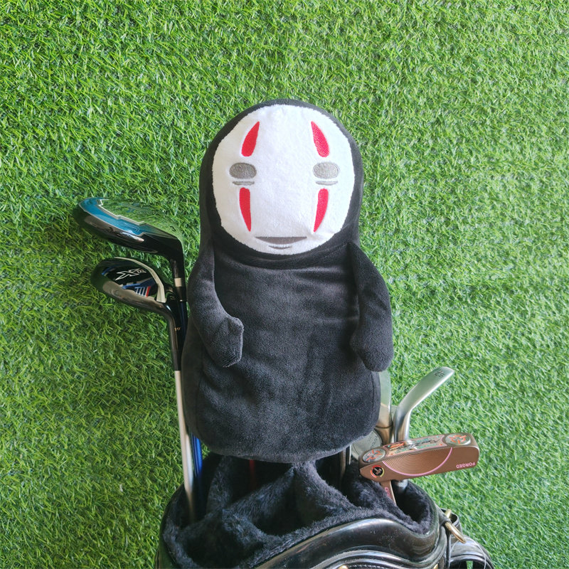 日单千与千寻无脸男高尔夫球杆套一号木帽套可爱Golf杆头保护套