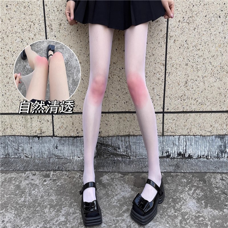 白色纯欲腮红丝袜jk夏季超薄肤色