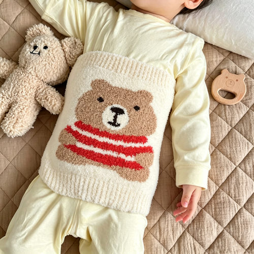 婴幼儿护肚围秋冬厚款包腹围睡觉婴儿防冻着凉小月龄宝宝护肚衣