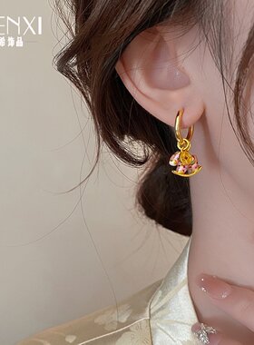 木马耳坠2026新款爆款高级感夏季耳环百搭耳扣耳钉女小众绝美耳饰
