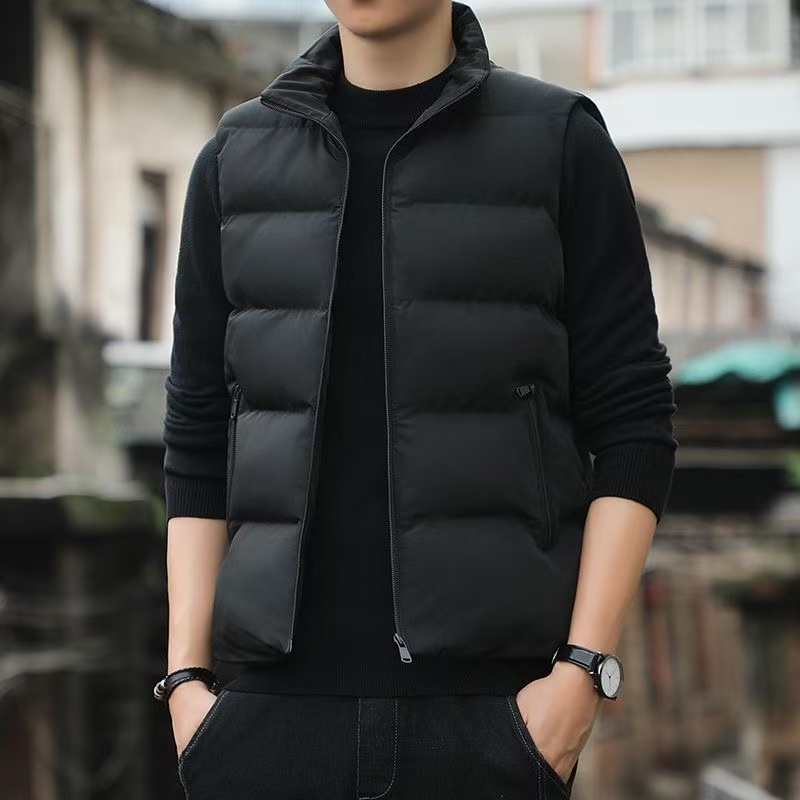 棉马甲秋冬季棉服外套保暖韩版新款背心坎肩加厚男士羽绒潮流立领