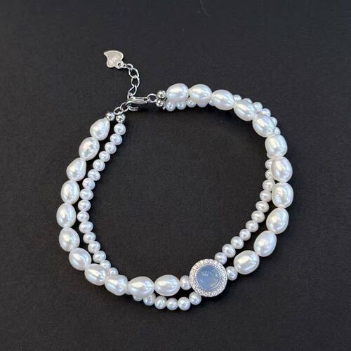 路路通双层手链通体手串纯银高级