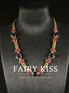 百搭项链简约真金蓝色设计配饰