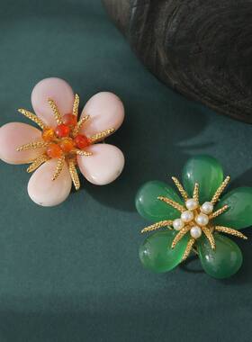 胸花吊装西装太阳花清新玛瑙大衣