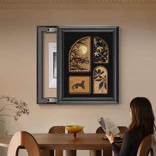 中古风电表箱装饰画2025新款电闸箱壁画高级感配电箱遮挡盒遮丑画