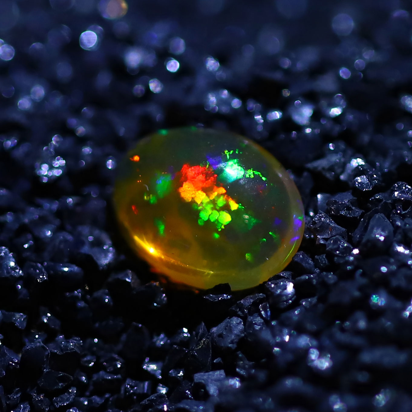 light欧泊天然墨西哥火欧泊蛋面彩色宝石天然裸石精品珠宝火欧泊