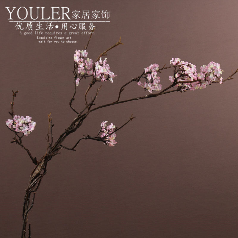 仿真花藤带藤干枝野花碎枝樱花桃花简约插花高档客厅装饰花卉摆设,家居饰品,仿真花/假花,淘宝优惠券,粉丝福利购,淘宝优惠卷