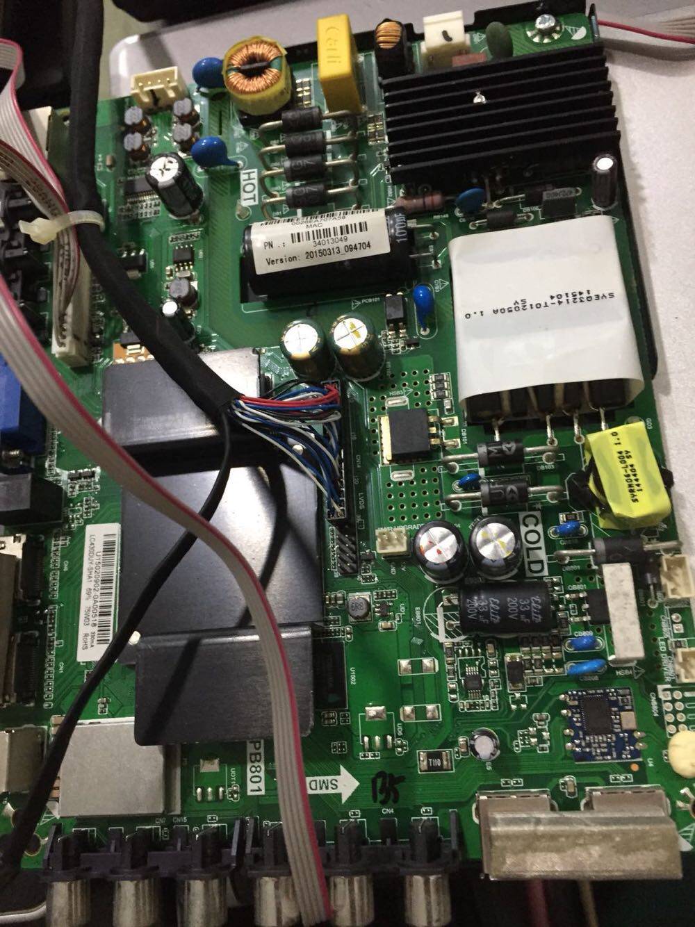 清华同方LE-43TM6800主板 TP.RT2982.PB801屏LC430DUY-SHA1碎屏拆