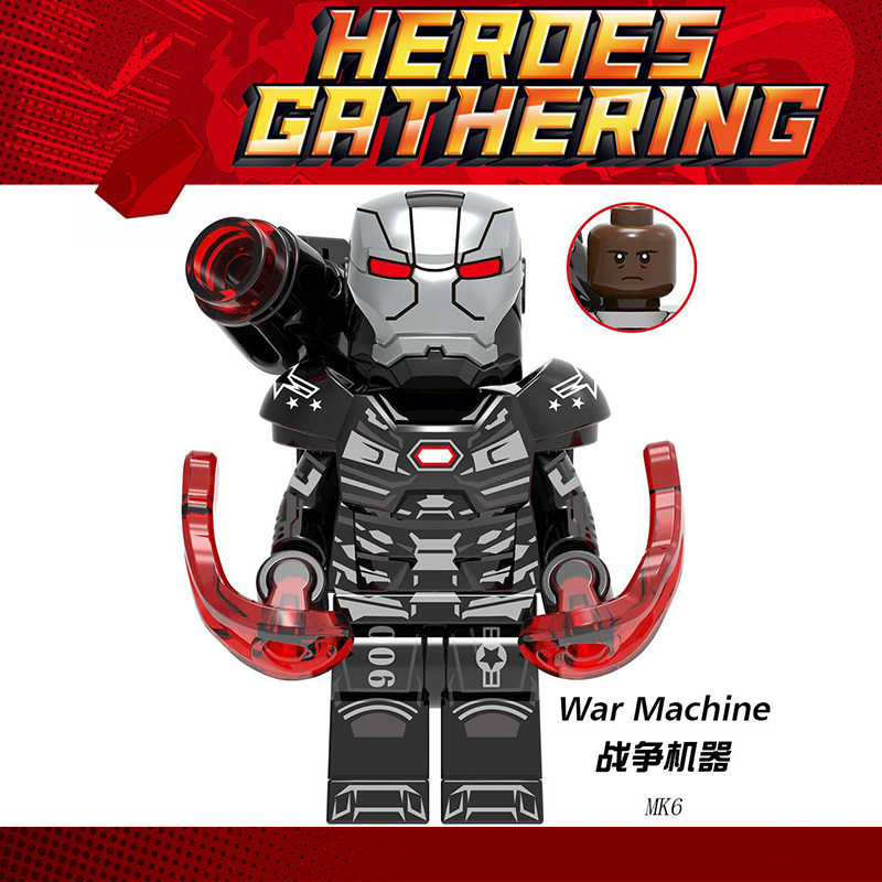 复仇者联盟4战争机器MK6重武装机甲绝版第三方积木人仔玩具1309