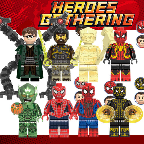 超级英雄蜘蛛侠人仔积木玩具