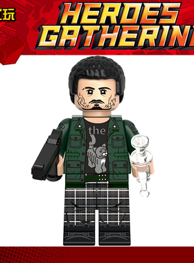 2024年新款人仔黑袍纠察队GH0584法兰奇第三方儿童拼装积木玩具