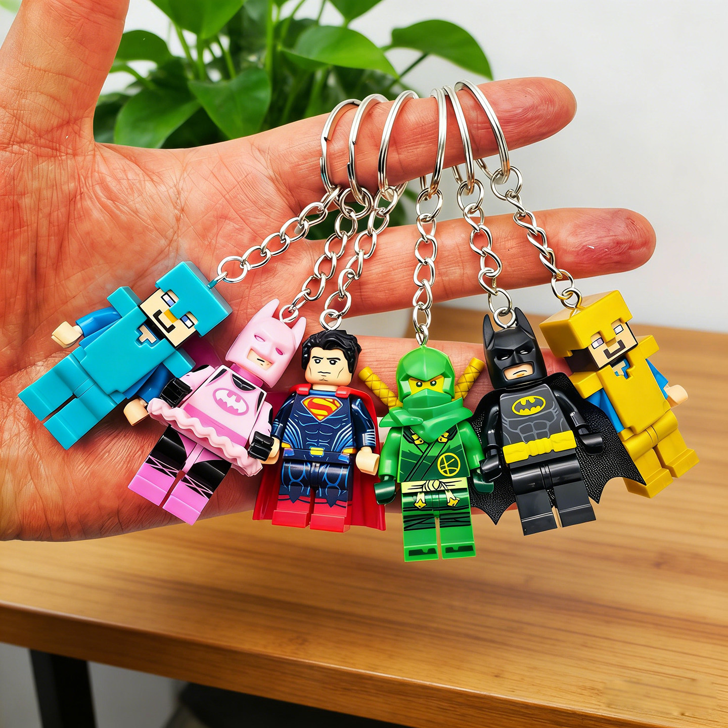 钥匙扣挂件圈书包幻影忍者蝙蝠侠我的世界抽抽乐网红人仔积木玩具,玩具/童车/益智/积木/模型,普通塑料积木,淘宝优惠券,粉丝福利购,淘宝优惠卷