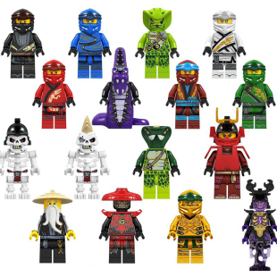 积木幻影忍者劳埃德凯杰寇尼雅人仔黄金神龙大师吴大师蛇怪加满都