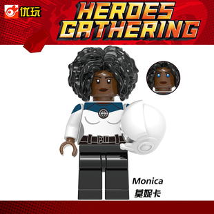 超级英雄旺达幻视1675莫妮卡光谱惊奇队长第三方积木人仔玩具