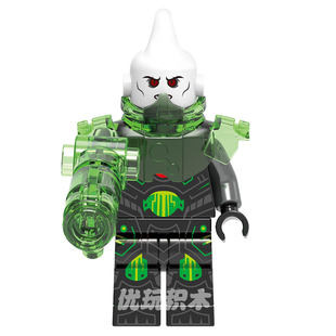 英雄联盟LOL欣宏1488机械病毒兵第三方MOC儿童拼装积木人仔玩具