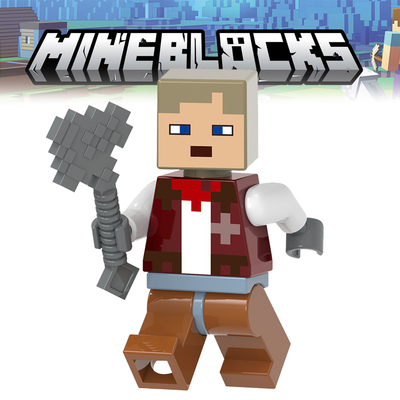 我的世界G0075农夫男孩子人仔公仔第三方模型儿童拼装积木玩具