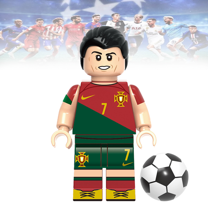G牌世界杯G0017C罗足球明星葡萄牙第三方人仔男孩拼装积木玩具