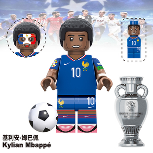 TV7054 积木玩具 基利安·姆巴佩足球运动员第三方儿童人仔拼装