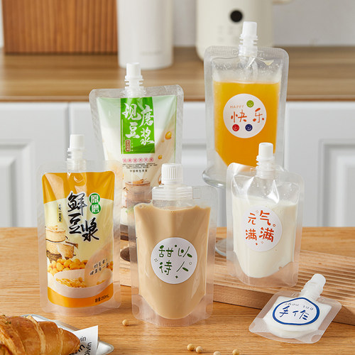 透明吸嘴袋奶茶袋一次性饮料袋