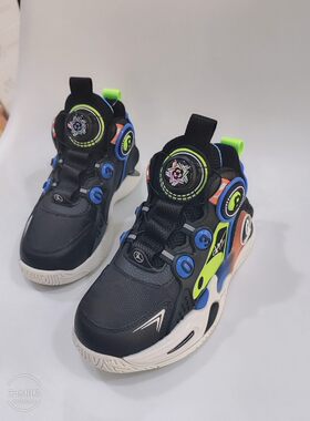 32-43码秋冬季新款童鞋男童旋转按钮篮球鞋中大童学生跑步运动鞋