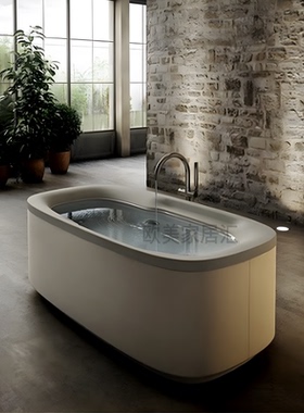 JACUZZI雅酷仕MUSE浴缸独立式9F43797A带围裙按摩嵌入式漩涡浴缸