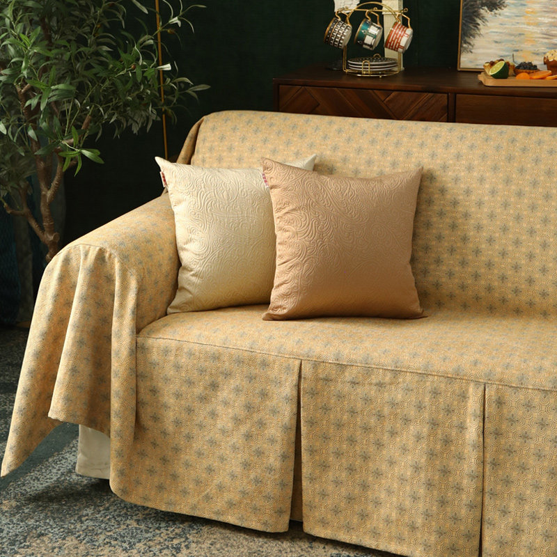 沙发巾垫套加厚提花雪尼尔全盖布防尘罩美式欧式现代四季可用定制