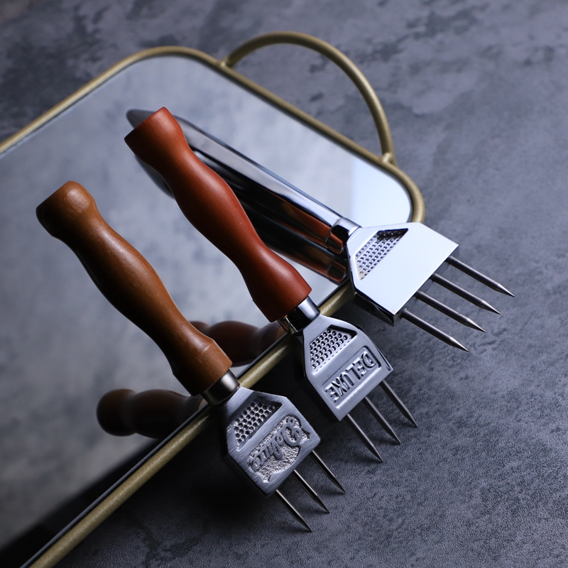 酒吧器皿日式凿冰小三叉冰锥三叉戟冰锤 凿冰器三插冰锥凿圆冰i.