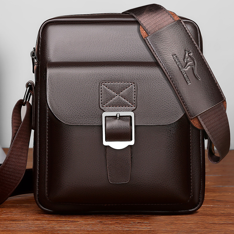 男士单肩包真皮小手提包男包斜挎商务包休闲牛皮背包二层牛皮皮包