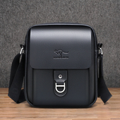 潮休闲商务二层牛皮包竖款 男士 单肩包斜挎包小包迷你包包男款 男包