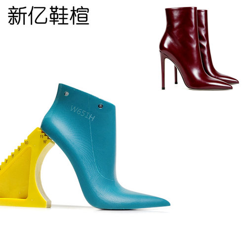 女款超高跟尖头短靴楦头跟高12CM