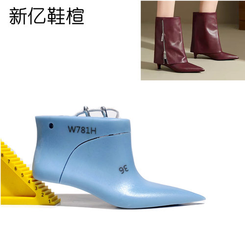 女款尖头细跟裤管靴楦头跟高4CM
