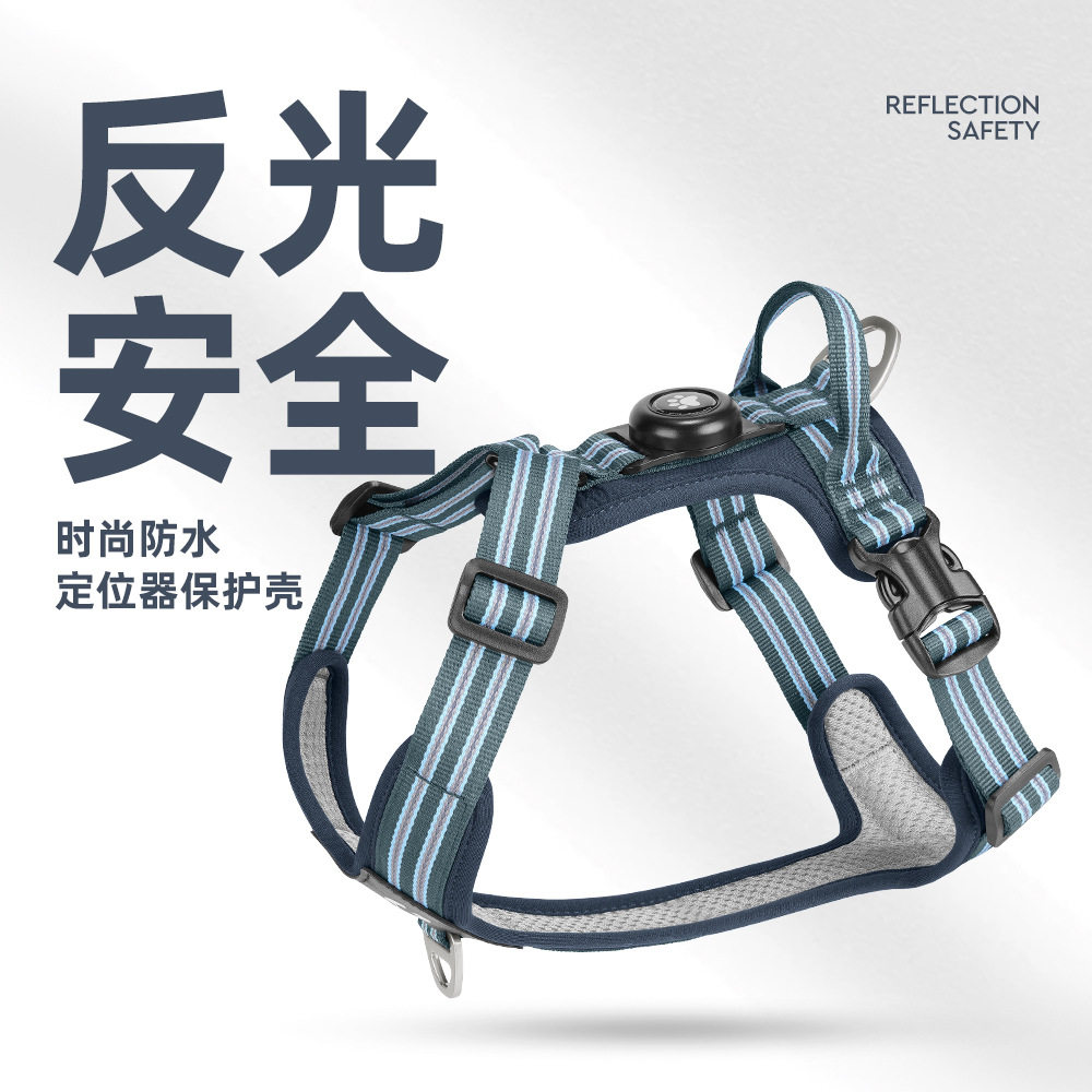 Y字型狗狗胸背前扣胸背工字型防爆冲胸背定位器中大型犬反光狗绳图片