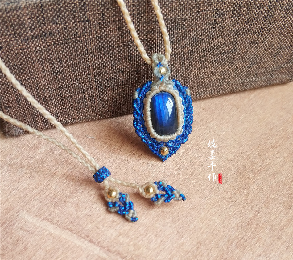 拉长石南美彩金圆蜡线高端定制